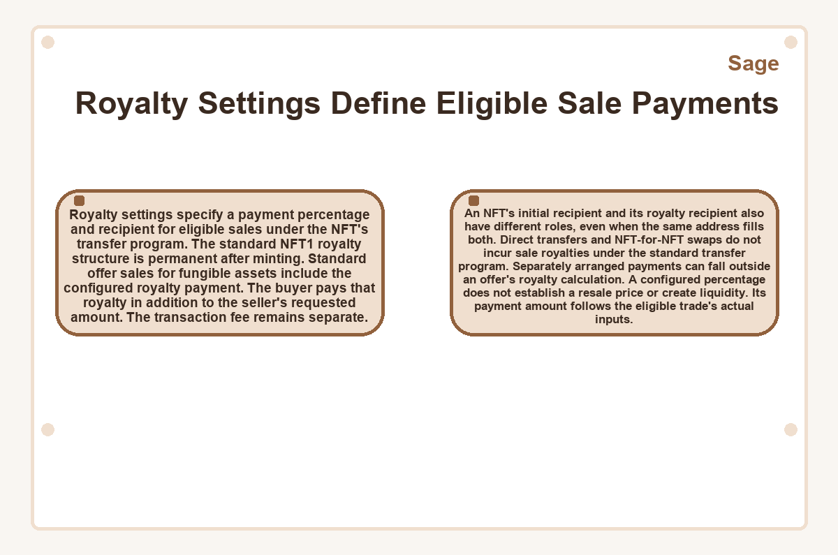 Royalty Settings Define Eligible Sale Payments (Sage) - diagram